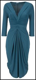 Oli - Teal Blue Drape Jersey Dress.