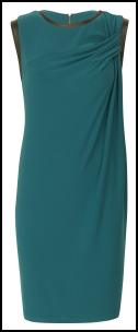 Marks & Spencer Draped Teal Shift Dress.