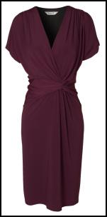 Plum Wrap Dress - EAST Gilded Lilies Collection.