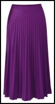 Purple Sunray Pleat Midi Skirt.