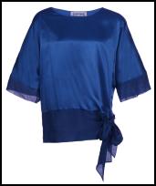  Blue Silk Tie Top.