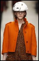 Heritage on the Catwalk AW11. Burberry Orange Cropped Jacket.