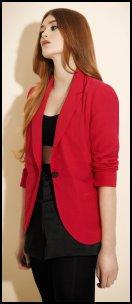  Miss Selfridge Red Boyfriend Blazer.