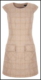 NEXT A-line 60s Heritage Check Pinafore Pocket Shift Dress.