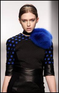Black Blue Spot Outfit -  David Koma.