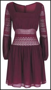 Burgundy Crochet Dress.