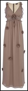 Oasis Pretty Fabric Flower Empire Evening Dress.