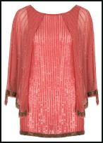 Embergloe Pink Peach Beaded Top.