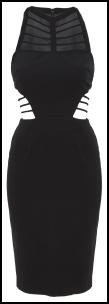 ASOS Cut Out Pannelled Yoke Crepe Midi Dress.