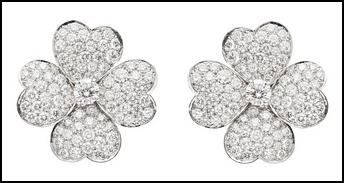 Cosmos Earrings, White Gold & Diamonds.