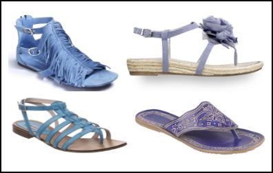 Blue Fringe Sandals Summer 2011.