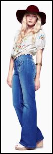 Blue Flared Jeans.