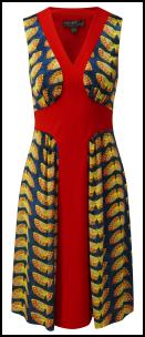 Fever Butterfly Dress In Geometric Arrangement.