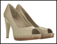 Mint Velvet Nude Peep Toe Court Shoe.