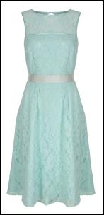 Aquamarine - Mint Lace Prom Dress.