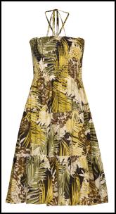 Boohoo Jungle Tribal Print Yellows Sundress.