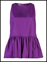 Purple Peplum Frill Top.