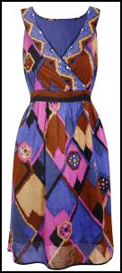 Evans Plus Size Diamond Print Dress.