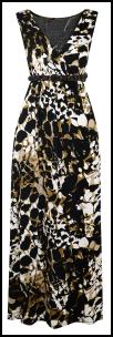 Plus Size Tribal Animal Print Maxi Dress.