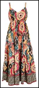 Earth Tones - Multi Coloured Cotton Dress.