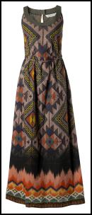 Brooke Rising Blaze Woven Maxi - Tribal Earthy Ikat Pattern.Fat Face.