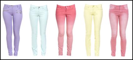 Pastel Coloured Jeans From New Look SS2012.