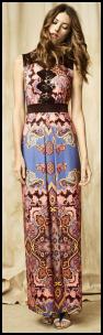 Toshka Maxi Scarf Print Border Dress.