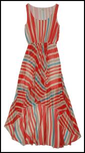 Women's Stripe Drop Hem Maxi Dress.