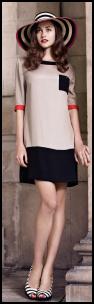 Ted Baker Black Taupe Dress SS12. 