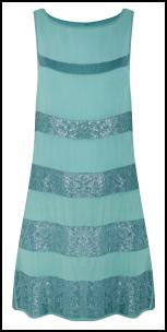Sea Green Beaded Shift Dress.