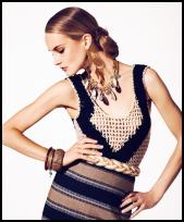 Tribal Fashion Look Crochet Vest Top.