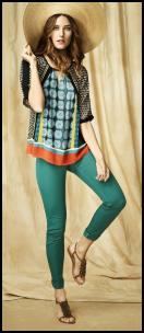 Techno Tunic, Green Pants.