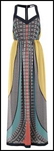 Tribal Print Haltered Maxi Dress.