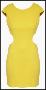 Citrus Yellow Waist Cut Out Dress ASOS.