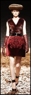 McQueen Red Patterned Skirt.