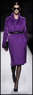 Alberta Ferretti Purple Wrap Coat.