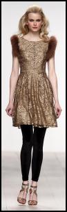 Issa AW12/13 - Gold Lace Dress.