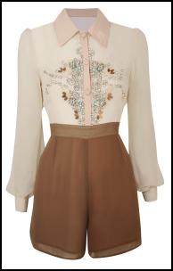 Miss Selfridge AW12/13 Beaded Blouse & Shorts.