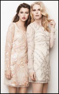 Miss Selfridge Nude Sequin Party Dress