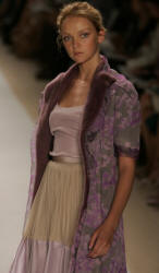 Amethyst stencil mink fur coat by J Mendel