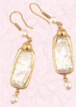 Kiran Nirankari biwa pearl earrings from a master of designer jewellery. 
