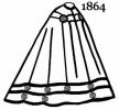 Picture of a cloak or cape 1864. Costume history and fashion history of cloaks.