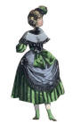 1869 Girl in soft bustle dress