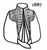 Picture of a mantelet 1887. Costume history and fashion history of cloaks.