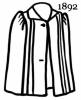 Picture of a cloak 1892. Costume history and fashion history of cloaks.