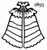 Picture of a cloak or cape 1893. Costume history and fashion history of cloaks.