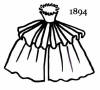 Picture of a cloak or cape 1894. Costume history and fashion history of cloaks.