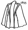 Picture of a cloak 1895. Costume history and fashion history of cloaks.