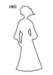 White costume  silhouette 1903