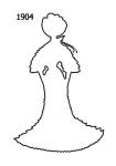 White costume  silhouette 1904